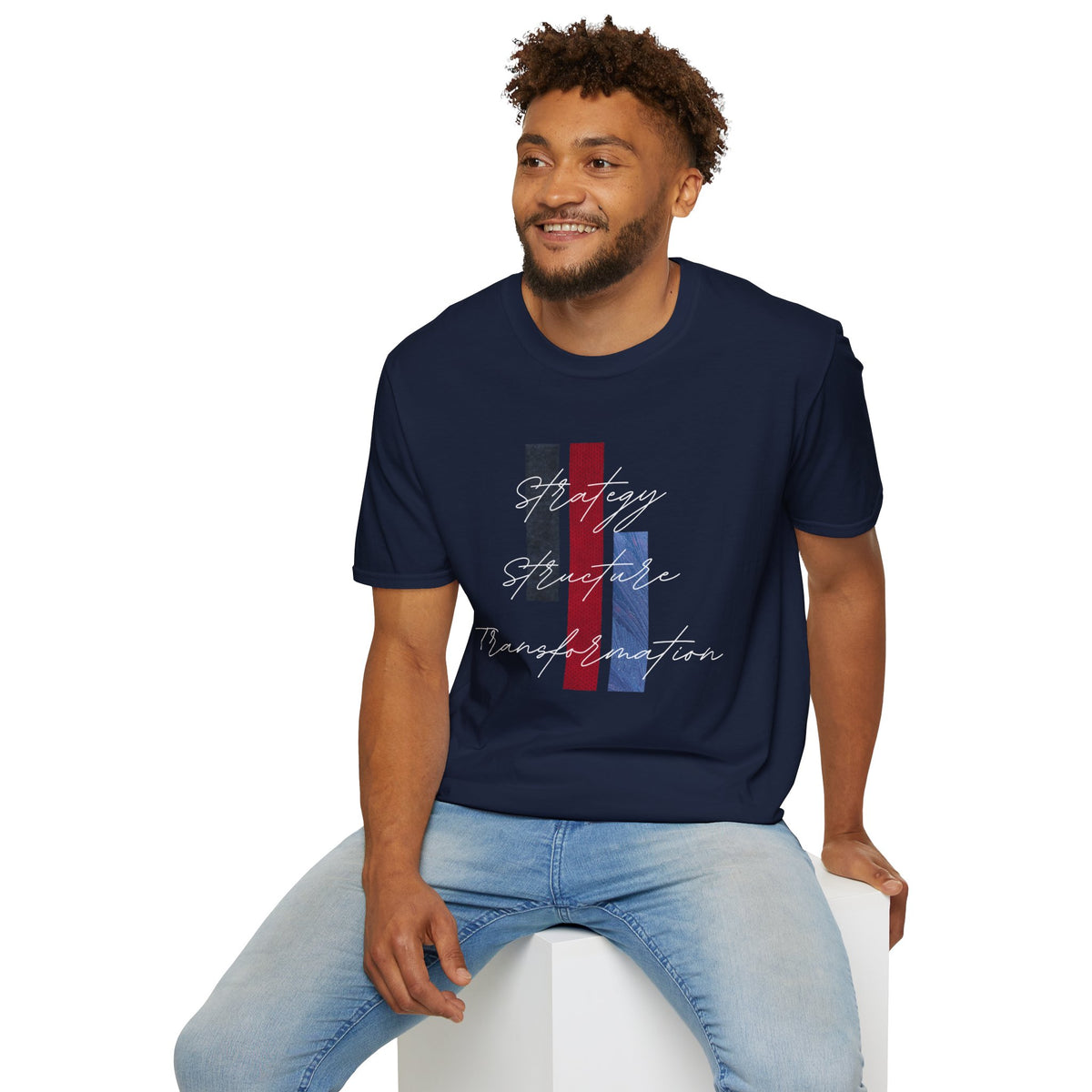 Strategy Structure Transformation Graphic T-Shirt — Minimalist Business Motivational Tee