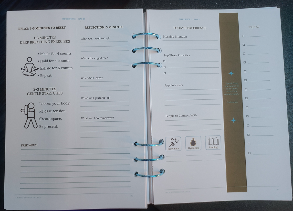 BLIFE Experience 90-Day Intentional Living Planner & Journal