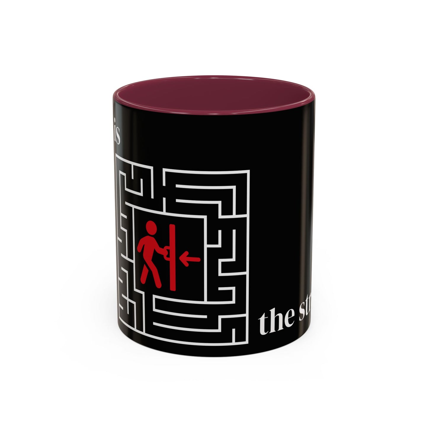 Strategy Maze Coffee Mug — 'The Strategy' Black Ceramic Mug (11oz/15oz)