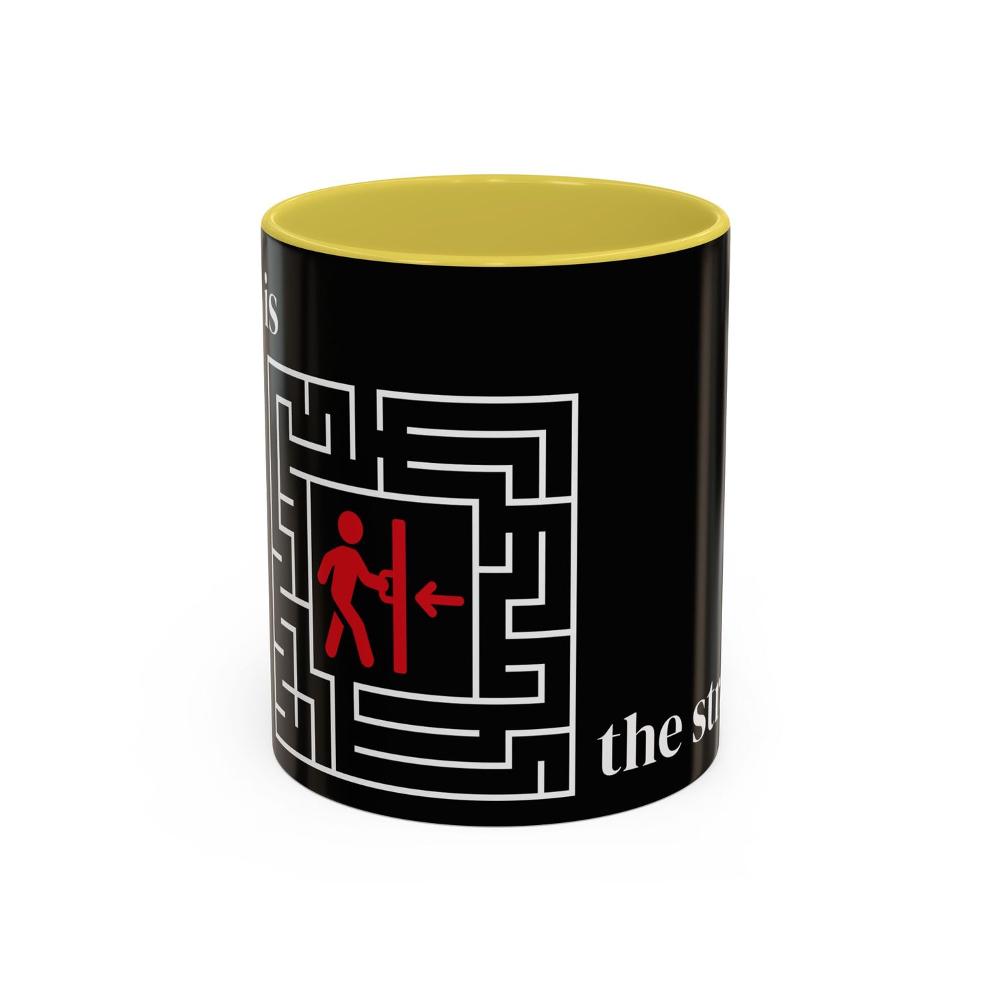 Strategy Maze Coffee Mug — 'The Strategy' Black Ceramic Mug (11oz/15oz)