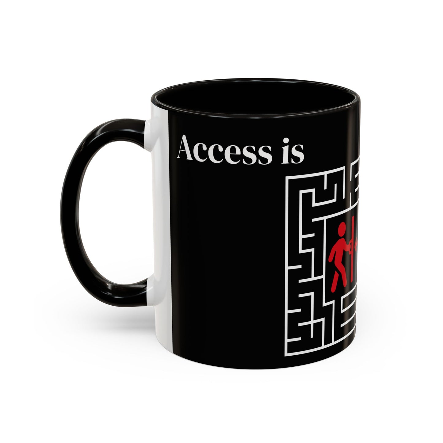 Strategy Maze Coffee Mug — 'The Strategy' Black Ceramic Mug (11oz/15oz)
