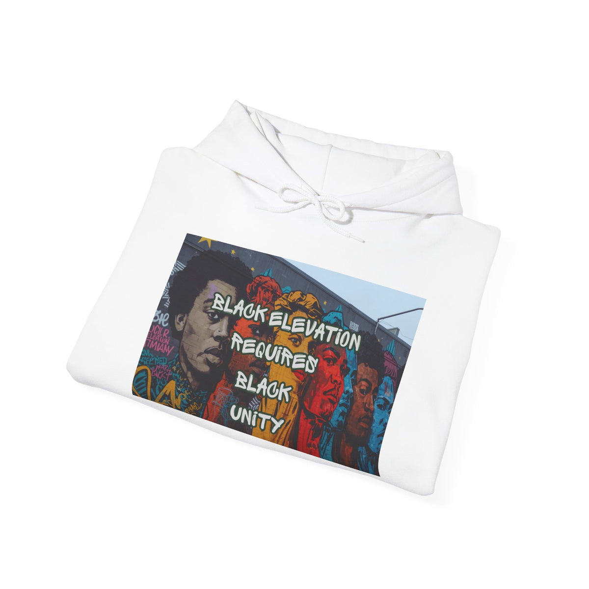 Black Unity Hoodie — "Black Elevation Required" Graphic Sweatshirt
