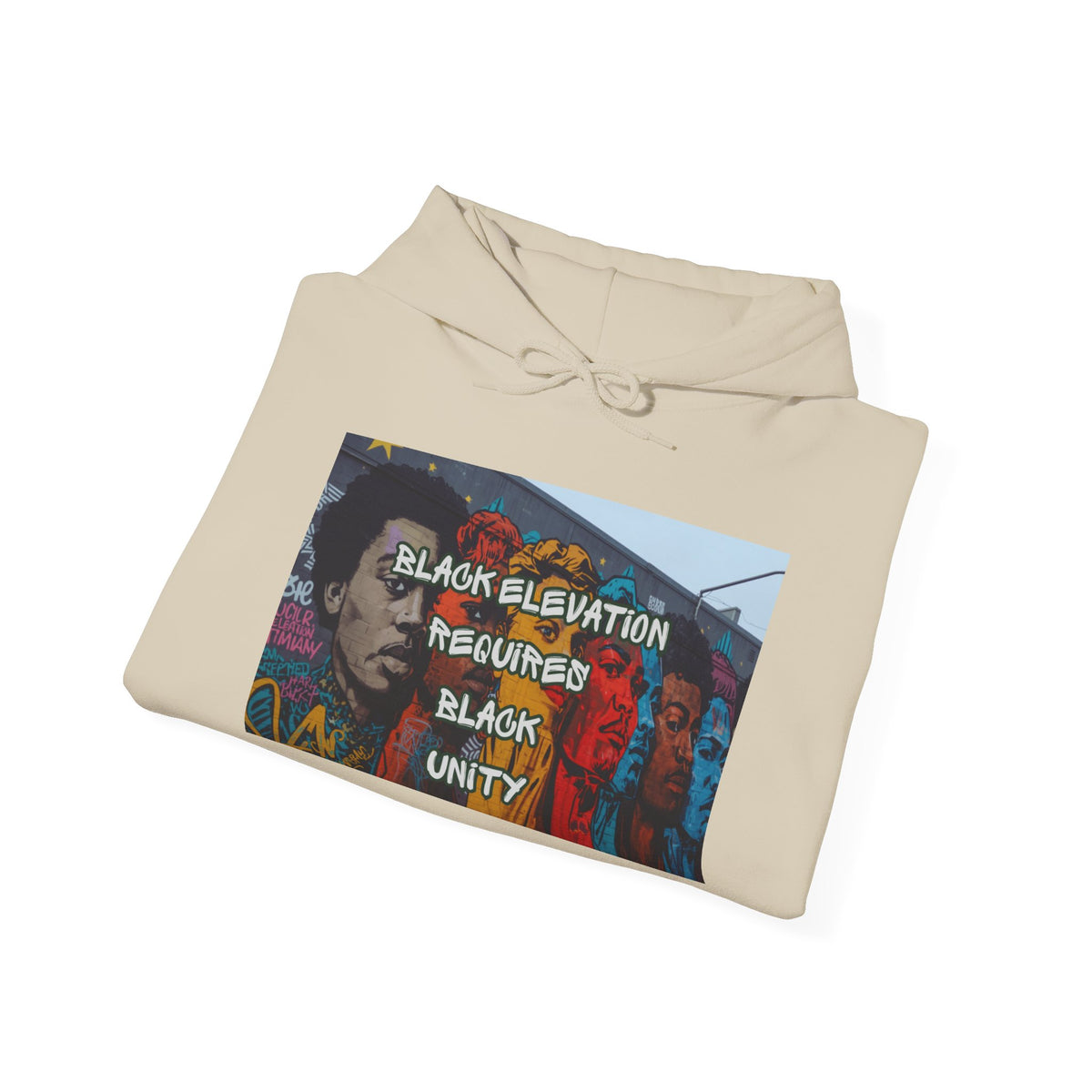 Black Unity Hoodie — "Black Elevation Required" Graphic Sweatshirt