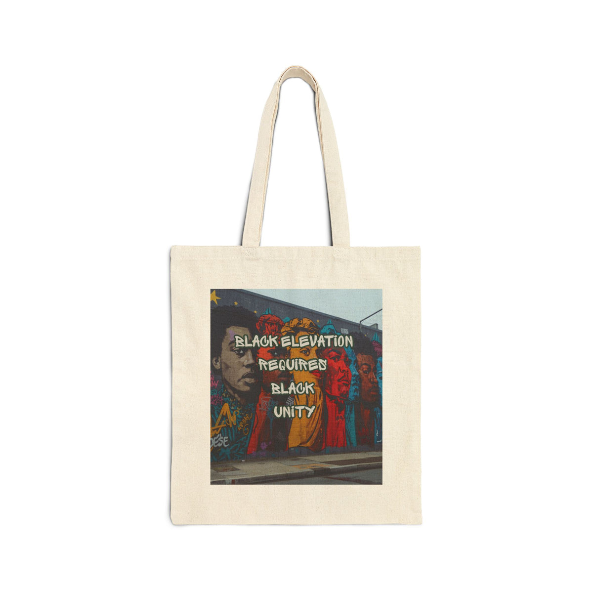Tote Bag — "Black Elevation Required, Black Unity" Canvas Protest Tote