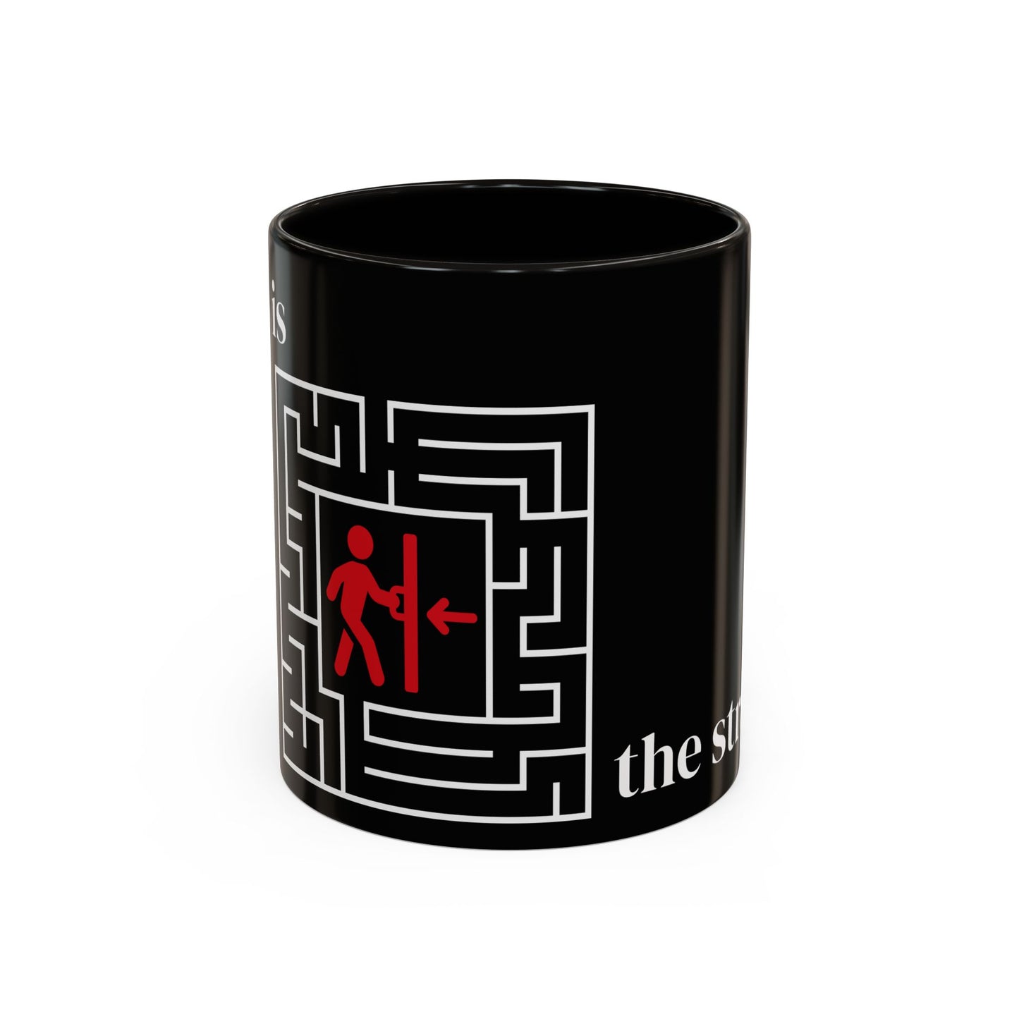 Strategy Maze Coffee Mug — 'The Strategy' Black Ceramic Mug (11oz/15oz)