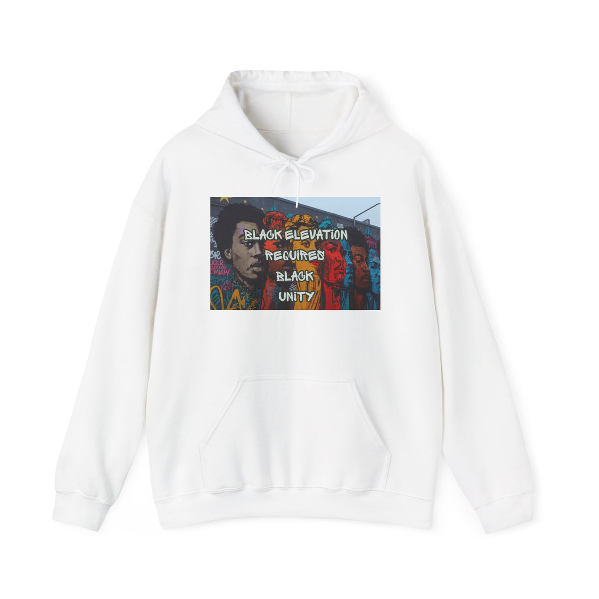 Black Unity Hoodie — "Black Elevation Required" Graphic Sweatshirt