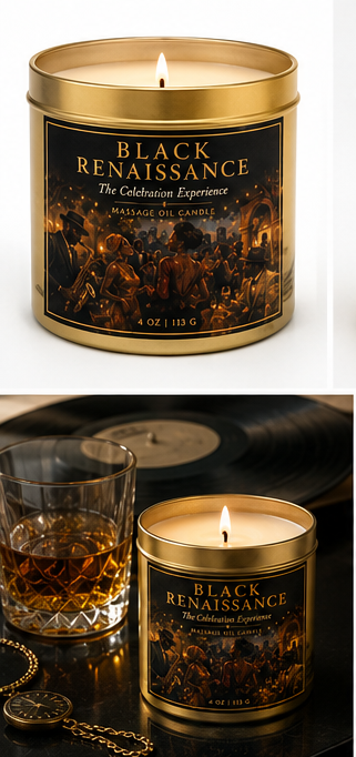Black Renaissance Massage Oil Candle